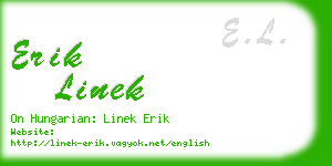 erik linek business card